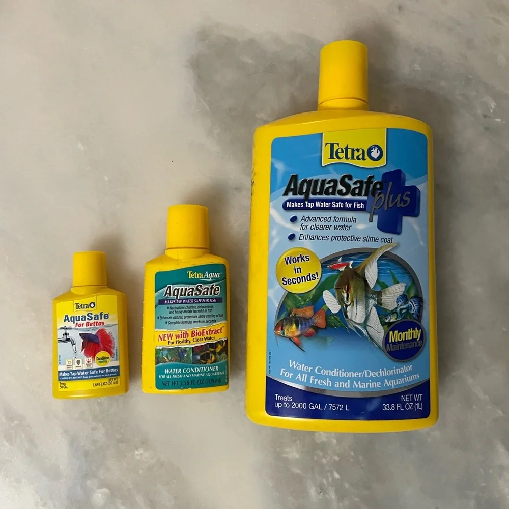 BUNDLE Of 3 TETRA AQUA SAFE Plus and Water Conditioner